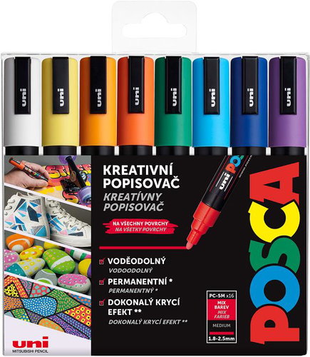 UNI Posca 5M 16 pcs - Markers - Main image