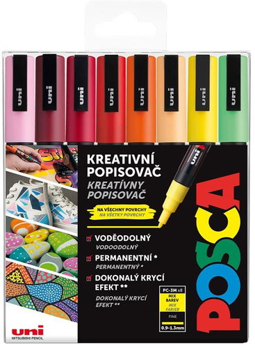 UNI Posca 3M 8 pcs summer tones - Markers - Main image