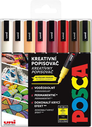 UNI Posca 3M 8 pcs autumn tones - Markers - Main image
