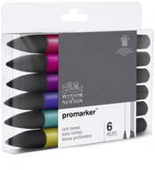 WINSOR NEWTON double-sided Fine Chisel 6 pcs Rich tones - Marker
