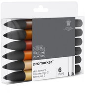 WINSOR NEWTON double-sided Fine Chisel 6 pcs Skin tones 2 - Marker