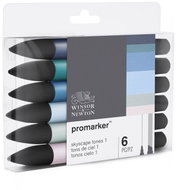 WINSOR NEWTON double-sided Fine Chisel 6 pcs Skyscape - Marker