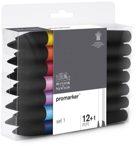 WINSOR NEWTON double-sided Fine Chisel 12+1 pcs basic - Markers - Main image