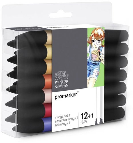 WINSOR NEWTON double-sided Fine Chisel 12+1 pcs Manga expansion 1 - Marker - Main image