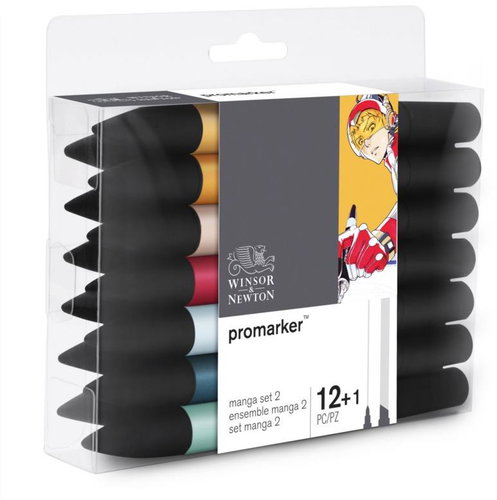 WINSOR NEWTON double-sided Fine Chisel 12+1 pcs Manga expansion 2 - Marker - Main image