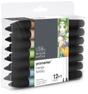 Winsor NEWTON double-sided Fine Chisel 12+1 pcs Manga Fantasy - Marker
