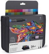 WINSOR NEWTON double-sided Fine Chisel 24+1 pcs Arts and Illustration in pencil case - Markers