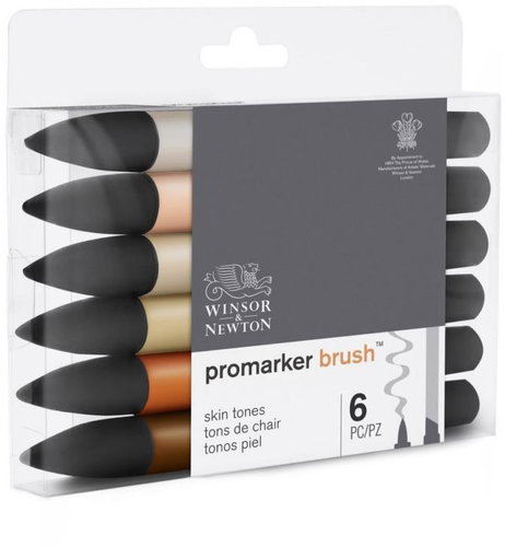 WINSOR NEWTON double-sided Brush Chisel 6 pcs Skin tones - Markers - Main image