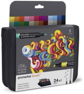 WINSOR NEWTON Double Sided Brush Chisel 24+1 pcs Student designer set in pencil case - Markers