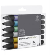 WINSOR NEWTON double-sided Fine Round 6 pcs Metallic - Markers
