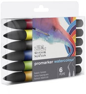 WINSOR NEWTON Double Sided Brush Fine 6 pcs Basic - Markers