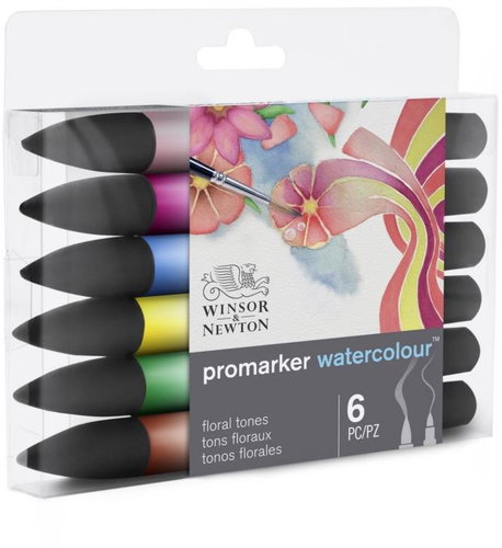 WINSOR NEWTON oboustranné Brush Fine 6 ks Floral - Popisovač - Hlavní obrázek
