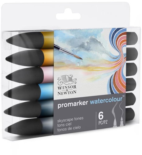 WINSOR NEWTON double-sided Brush Fine 6 pcs Sky tones - Markers - Main image