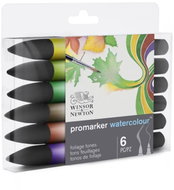 WINSOR NEWTON double-sided Brush Fine 6 pcs Foliage tones - Markers