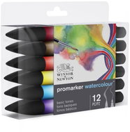 WINSOR NEWTON Double Sided Brush Fine 12 pcs Basic - Markers