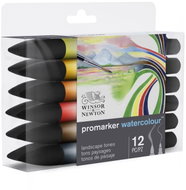 WINSOR NEWTON Double Sided Brush Fine 12 pcs Landscape - Markers