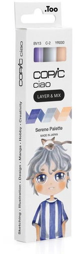 COPIC Ciao double-sided Brush Chisel 3 pcs Serene Palette - Marker - Main image