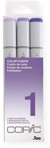 COPIC Sketch Double Sided Brush Chisel 3 pcs fusion set 1 - Marker - Main image