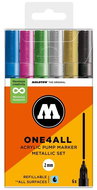 MOLOTOW One4All 127HS 2 mm 6 pcs Metallic Set - Felt Tip Pens