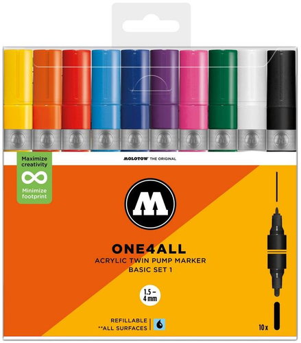 MOLOTOW One4All Twin 10 pcs Basic Set - Felt Tip Pens - Main image