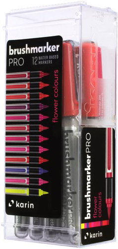 KARIN BrushMarker PRO 12 pcs Flower colours - Felt Tip Pens - Main image
