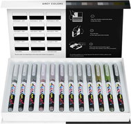 KARIN DecoBrush Pigment 12 pcs Grey Colors - Felt Tip Pens