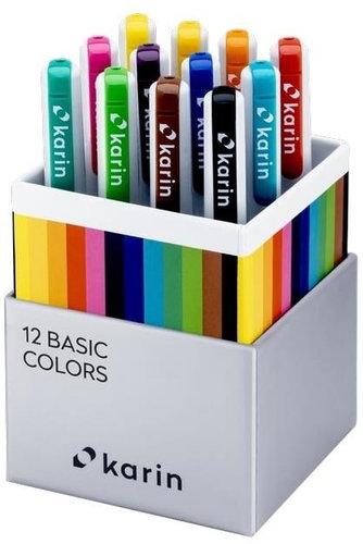 KARIN RealBrush PRO 12 pcs Basic colours - Felt Tip Pens - Main image