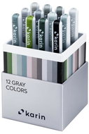 KARIN RealBrush PRO 12 pcs Gray colours - Felt Tip Pens