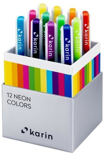 KARIN RealBrush PRO 12 pcs Neon colours - Felt Tip Pens - Main image