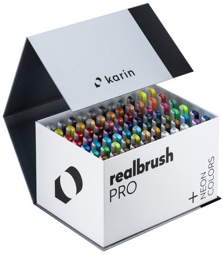 KARIN RealBrush PRO MegaBoxPlus 72 pcs + 3x blender - Felt Tip Pens - Main image