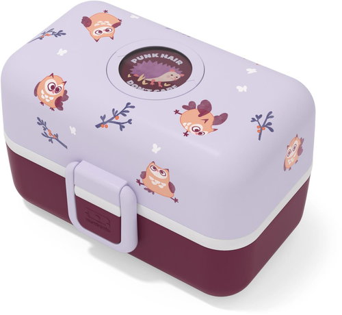 MonBento Snack box for children Tresor Purple Owly, purple and wine - Lunch Box - Main image