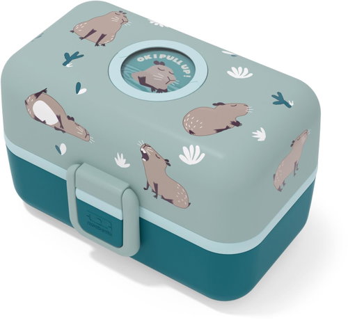 MonBento Snack box for children Tresor Blue Capy, blue - Lunch Box - Main image
