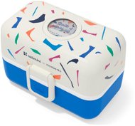 MonBento Svačinový box dětský do školy Tresor Terrazzo, bílo-modrý - Snack Box