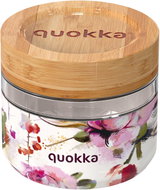 Quokka Glass Food Container Deli Dark Flowers - Lunch Box