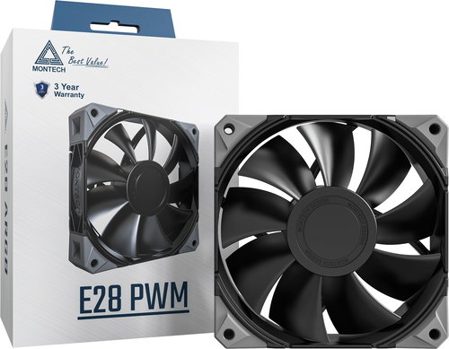 Montech E28 PWM Black - PC Fan - Main image