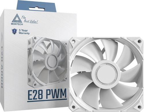 Montech E28 PWM White - PC Fan - Main image