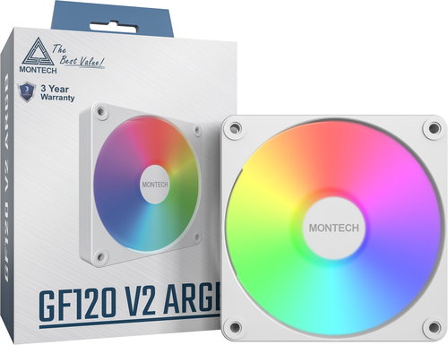 Montech GF120 V2 ARGB White - PC Fan - Main image