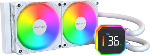 Montech Hyper Flow Digital 240 White - Water Cooling - Main image