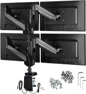 Stolní držák pro 4 monitory od 13" do 32" - černá - Monitor Arm