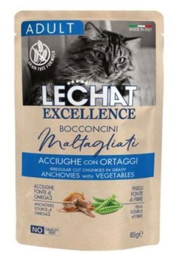 Monge Maltagliati Adult capsule for adult cats - anchovies with vegetables 85 g - Cat Food Pouch - Main image
