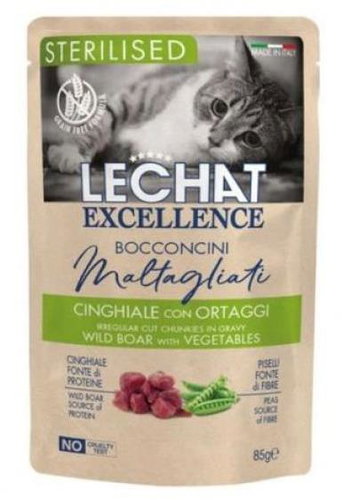 Monge Maltagliati Sterilised pocket for sterilised cats - wild boar with vegetables 85 g - Cat Food Pouch - Main image