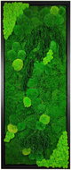 MossArtDeco Obraz 160 × 60 cm, kombinace mechu a amarantu, černý tenký rám  - Painting