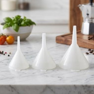Moser Plastic funnel, white, set of 3, diameter 100/120/140 mm - Kitchen Funnel