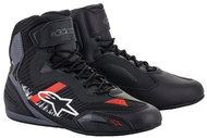 ALPINESTARS boots FASTER-3 RIDEKNIT, black/grey/red, 2025, size 42 - Motorcycle Shoes