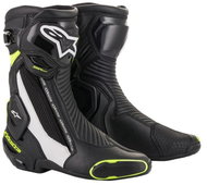 ALPINESTARS boots SMX PLUS 2, black/white/yellow fluo, 2025, size 47 - Motorcycle Shoes