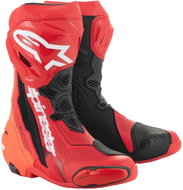 ALPINESTARS SUPERTECH R VENTED boots, red fluo/red, 2025, size 46 - Motorcycle Shoes