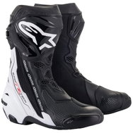 ALPINESTARS boots SUPERTECH R, black/white, 2025, size 47 - Motorcycle Shoes