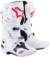 ALPINESTARS boty TECH 10 SUPERVENTED, perforované, bílé/červené/černé, 2025, vel. 44,5 - Boty na motorku