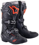 ALPINESTARS boots TECH 10, black/red fluo/grey, 2025, size 49,5 - Motorcycle Shoes