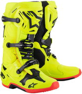 ALPINESTARS boots TECH 10, yellow fluo/black/red fluo, 2025, size 43 - Motorcycle Shoes